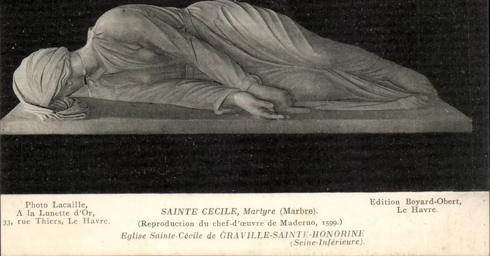 Sainte Cecile, Märtyrer — Nachbildung aus Marmor von Maderno, 1599 — Edition Boyard-Obert, Le Havre - Vorderseite