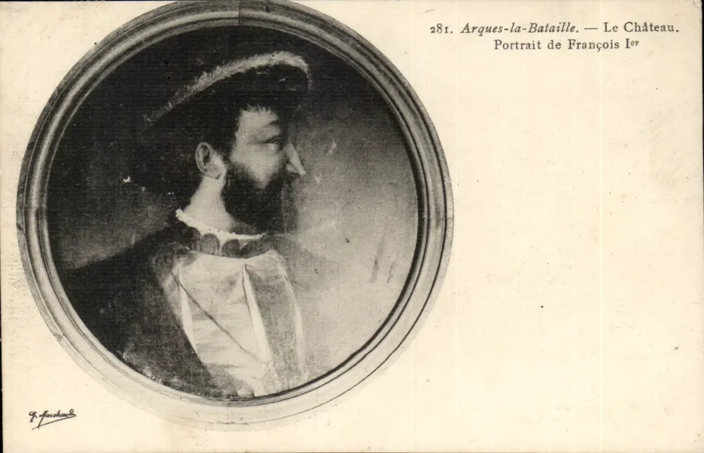 Arques-la-Bataille — Das Schloss. Porträt von François I — F. Marchand - Vorderseite