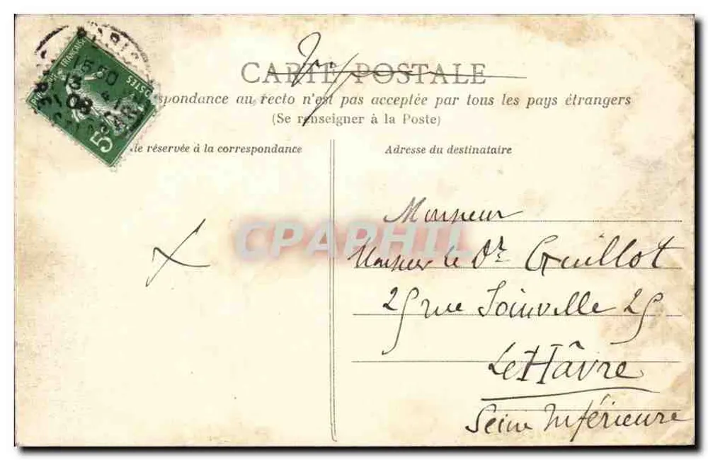 Le Havre — Boulevard Félix-Faure — Coleção AD - Verso