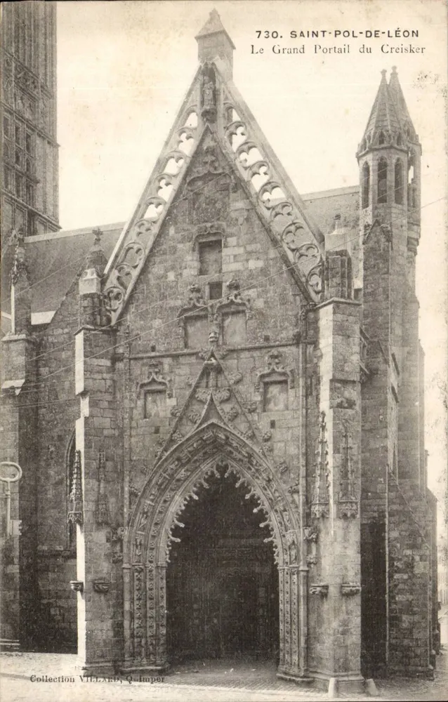 Saint-Pol-de-Léon — Der Große Portal des Creisker — Collection Villard, Q-imper - Vorderseite