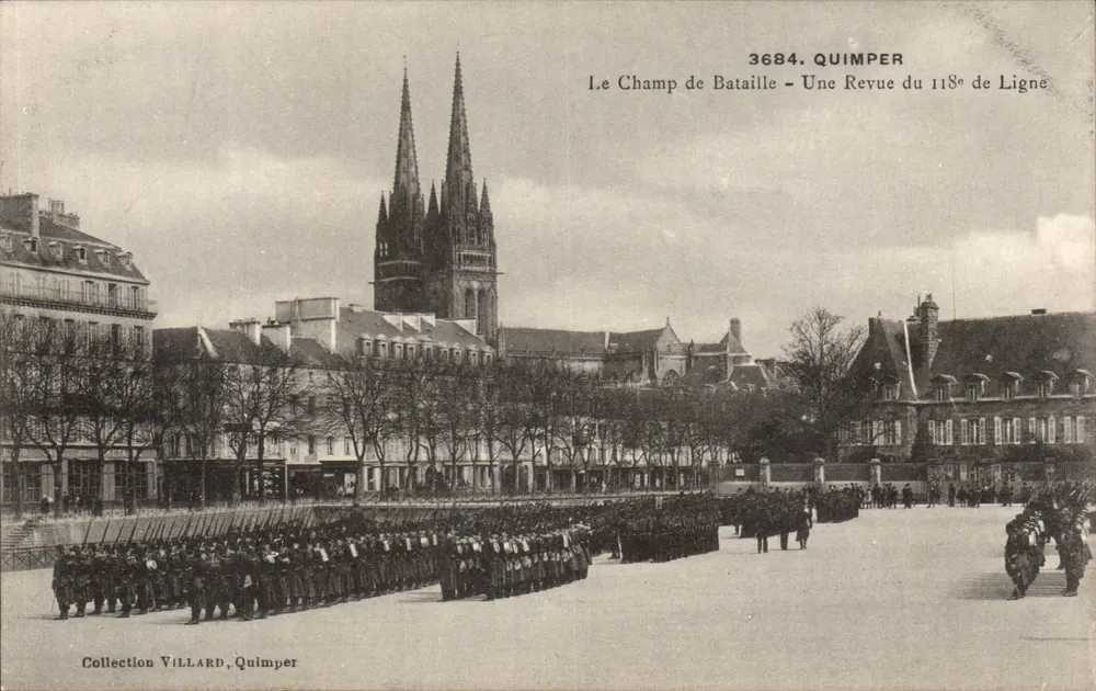 Quimper — Militärvorstellung des 118. Linienregiments — Sammlung Villard, Quimper - Vorderseite
