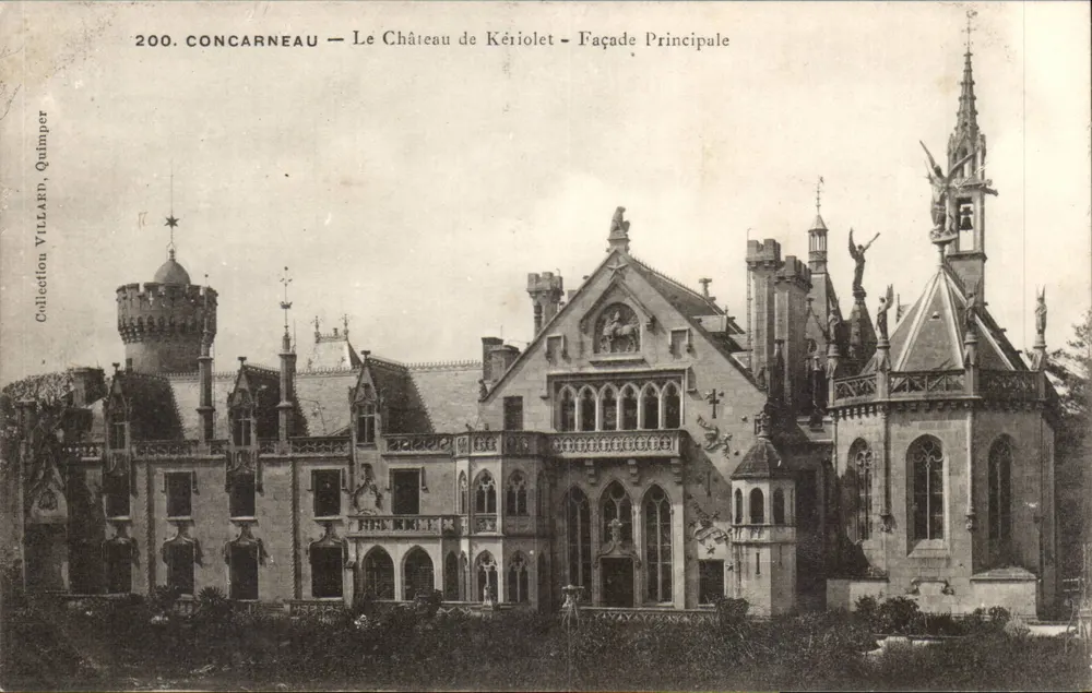 Concarneau — O Castelo de Kériiolet — Facha Principal — Coleção Villard, Quimper, n°200 - Frente