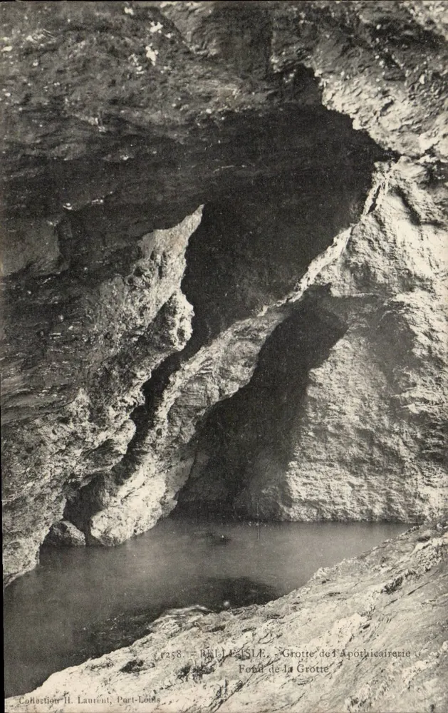 Höhle des Apothekers — Grund der Höhle — Sammlung H. Laurent, Port-Louis - Vorderseite