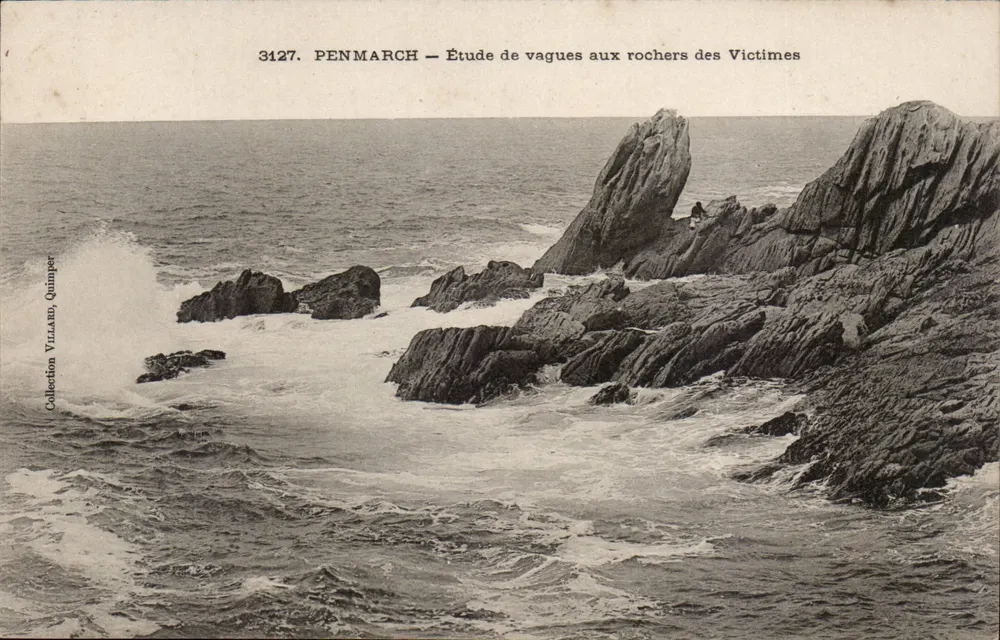 Penmarch — Studie von Wellen an den Felsen der Opfer — Sammlung Villan, Quimper - Vorderseite