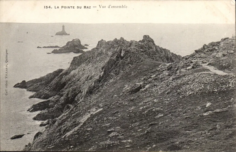 La Pointe du Raz — Vista geral — G. Villard, Quimper, n°154 - Frente