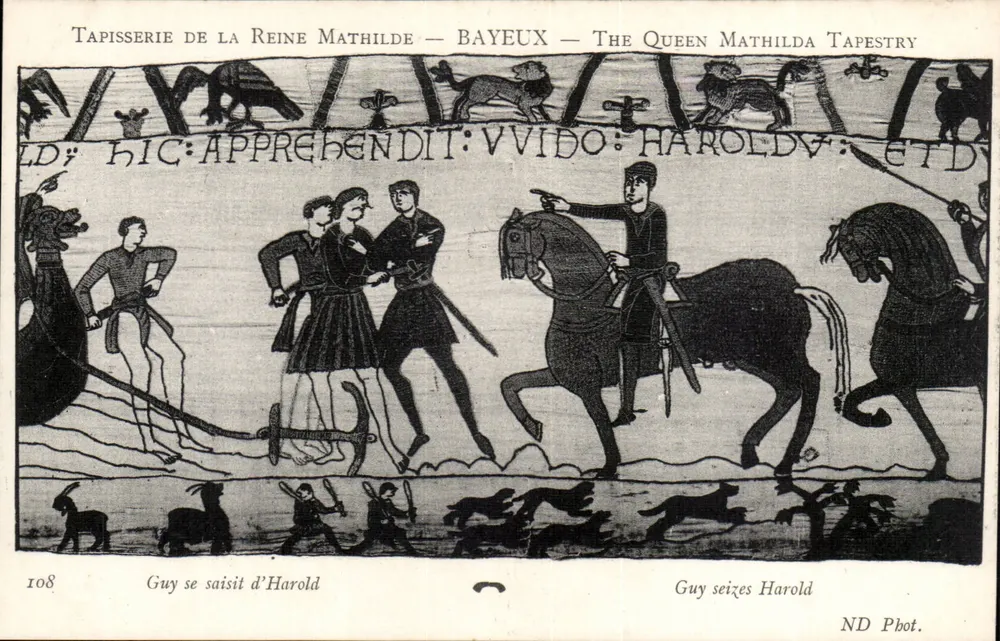 Tapisserie der Königin Mathilde — Bayeux — Die Tapisserie der Königin Mathilde — Guy ergreift Harold - Vorderseite