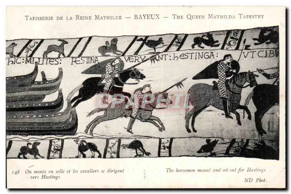 Tapisserie de la Reine Mathilde — Bayeux — Die Tapisserie der Königin Mathilda — Szene 148 - Vorderseite