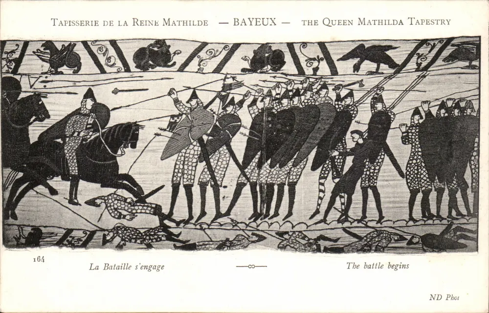 Teppich der Königin Mathilde — Bayeux — Schlachtenszene — ND Phot - Vorderseite