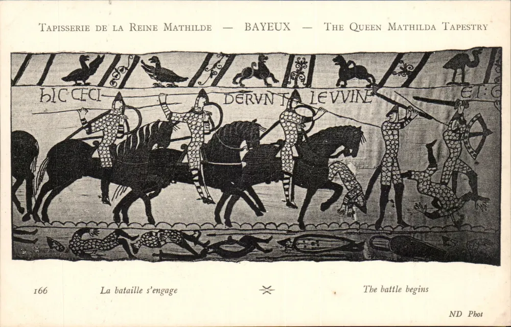Teppich der Königin Mathilde — Bayeux — Schlachtenszene — ND Phot - Vorderseite