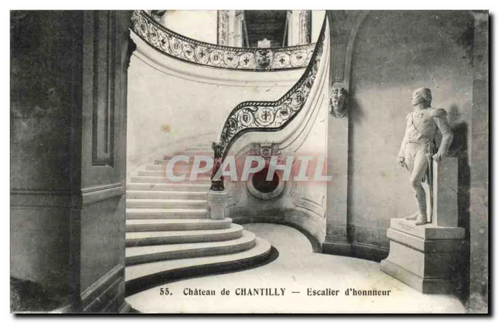 Castelo de CHANTILLY — Escada de Honra - Frente