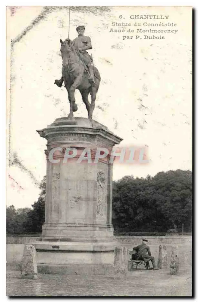 Chantilly — Statue des Constable Anne de Montmorency von P. Dubois — Verlag Léliot-pie A. Bourdier Versailles - Vorderseite