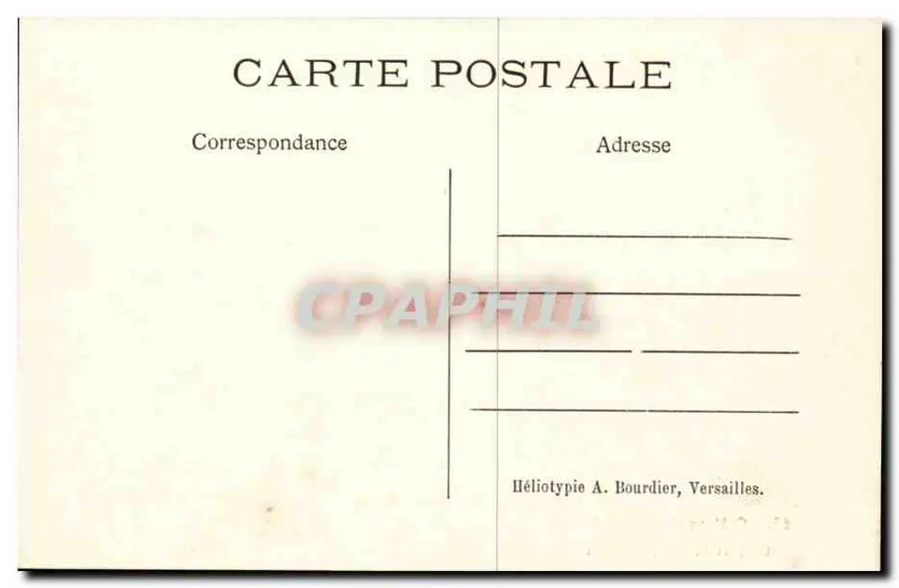 Castello di Chantilly — Studio di M. Le Prince — Héliotypie A. Bourdier, Versailles. - Verso