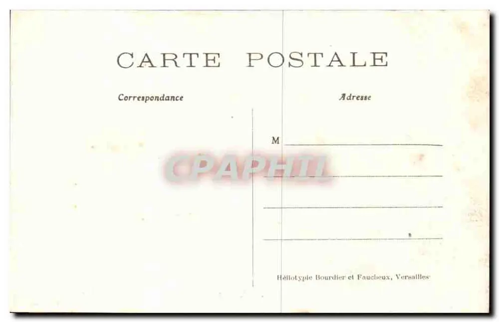 Castelo de Chantilly — Antecâmara — Héliotypie Bourdier et Faucheux, Versailles, n°57 - Verso