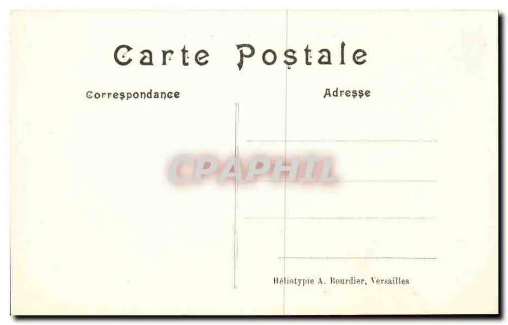 Chantilly — Rota dos Leões — Héliotypie A. Bourdier, Versailles, n°100 - Verso