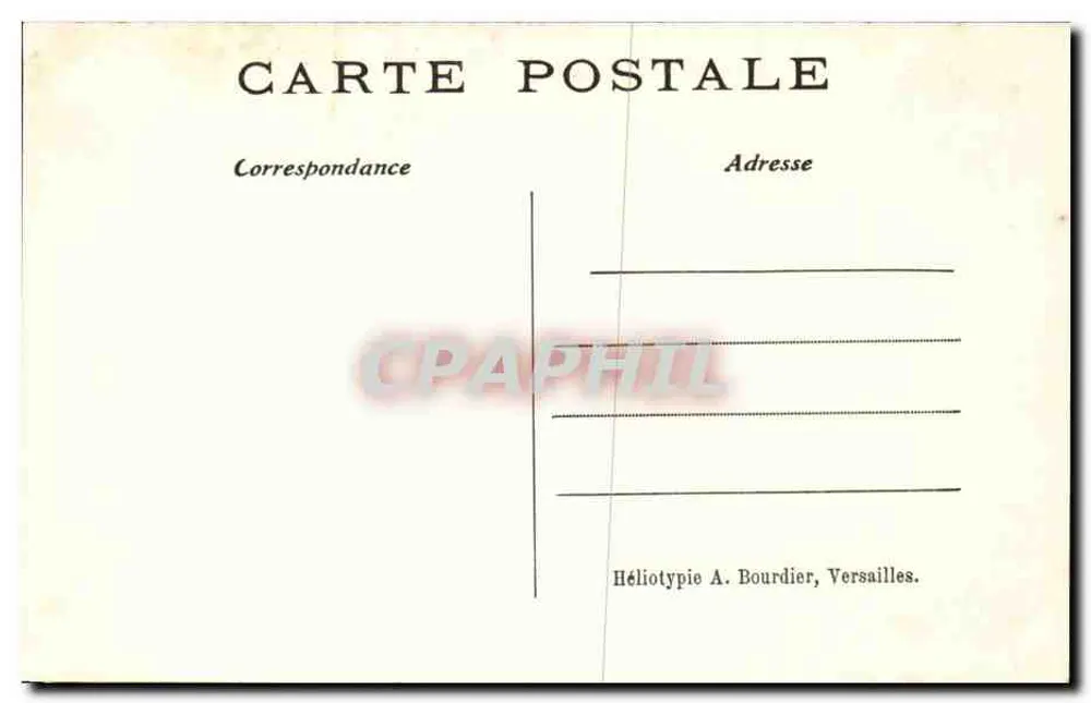 Parque do Castelo de Chantilly — Casa de Sylvie — Héliotypie A. Bourdier, Versailles - Verso