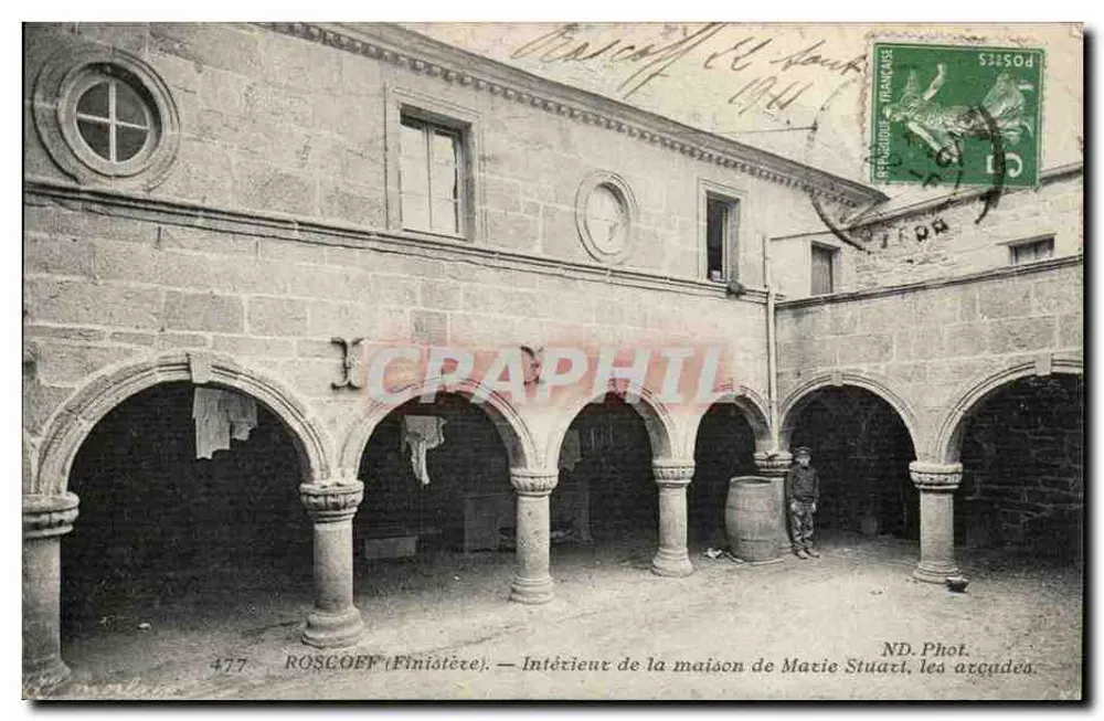 Roscoff (Finistère) — Innenraum des Hauses von Marie Stuart, die Arcaden — ND. Fot. - Vorderseite