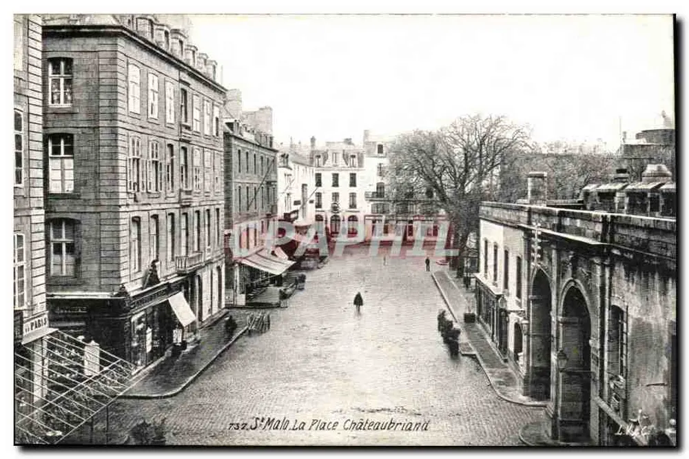 Saint-Malo - A Praça Châteaubriand — editor L.V. & Ch. n° 752 - Frente