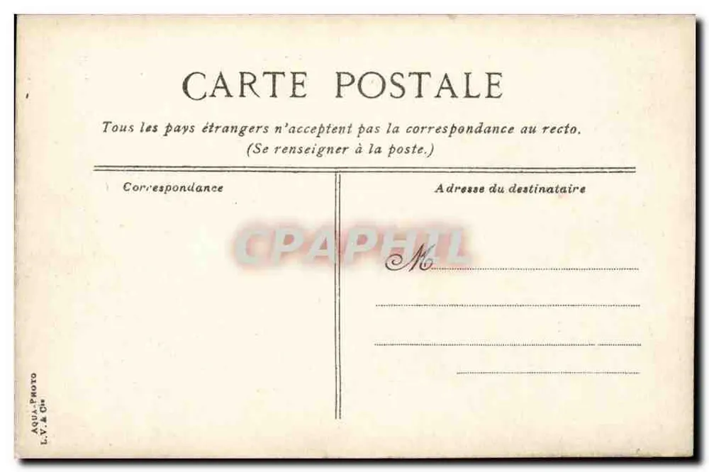 Saint-Malo - A Praça Châteaubriand — editor L.V. & Ch. n° 752 - Verso