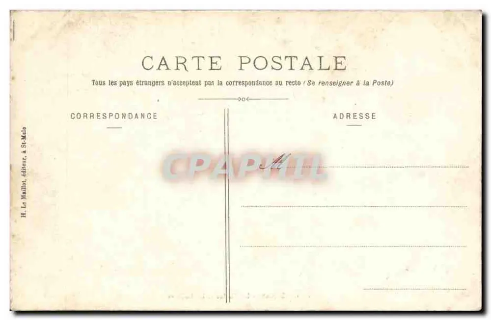 Dinan - O Viaduto e as Rochas — H. La Maillot, editor, n° 1131 - Verso