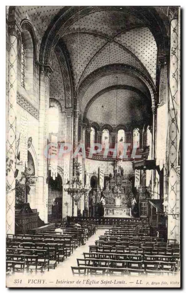 Vichy — Interno della Chiesa di San Luigi — P. Brun fils, Vichy - Recto