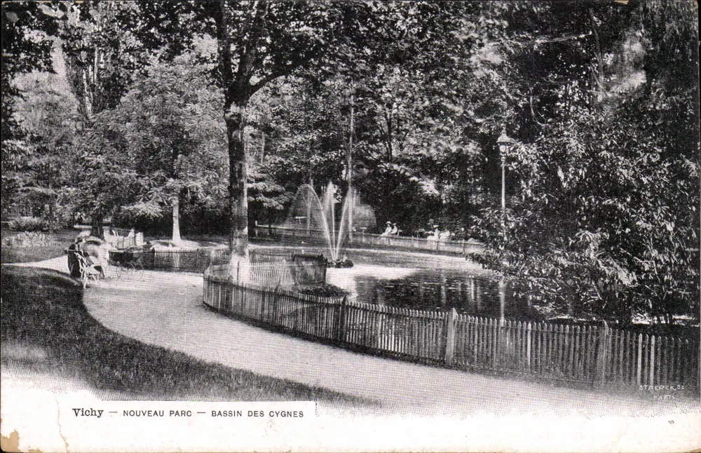Vichy — Neuer Park — Schwannenteich — Stoeper & Cie, Paris - Vorderseite