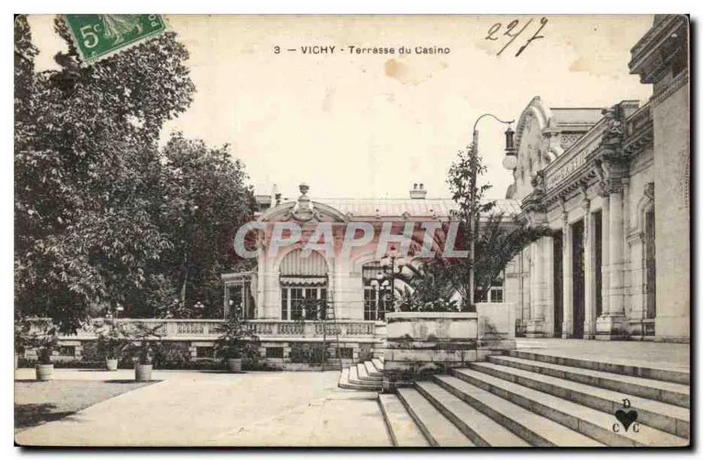 विची - कैसिनो के टेरस — प्रकाशक C. C. (C. C. पेरिस) संख्या 3 - आगे
