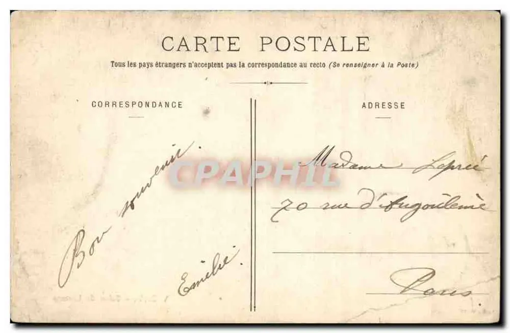 Vichy - Salão de Leitura — editor não identificado, número de série não visível - Verso