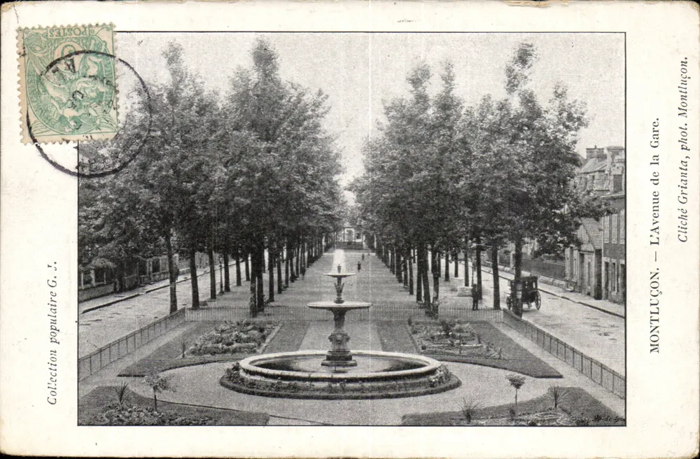 Montluçon — Avenida da Estação — Cliché Grianla, fot. Montluçon - Frente