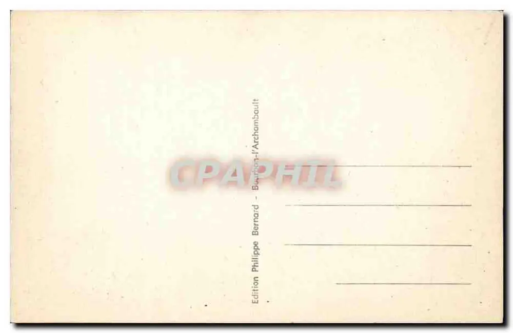 Bourbon-l'Archambault — Das Militärkrankenhaus — Edition Philippe Bernard - Rückseite
