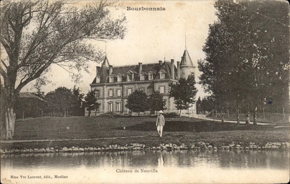 Castelo de Neuville — Bourbonnais — Mme Vve Laurent, editora, Moulins - Frente