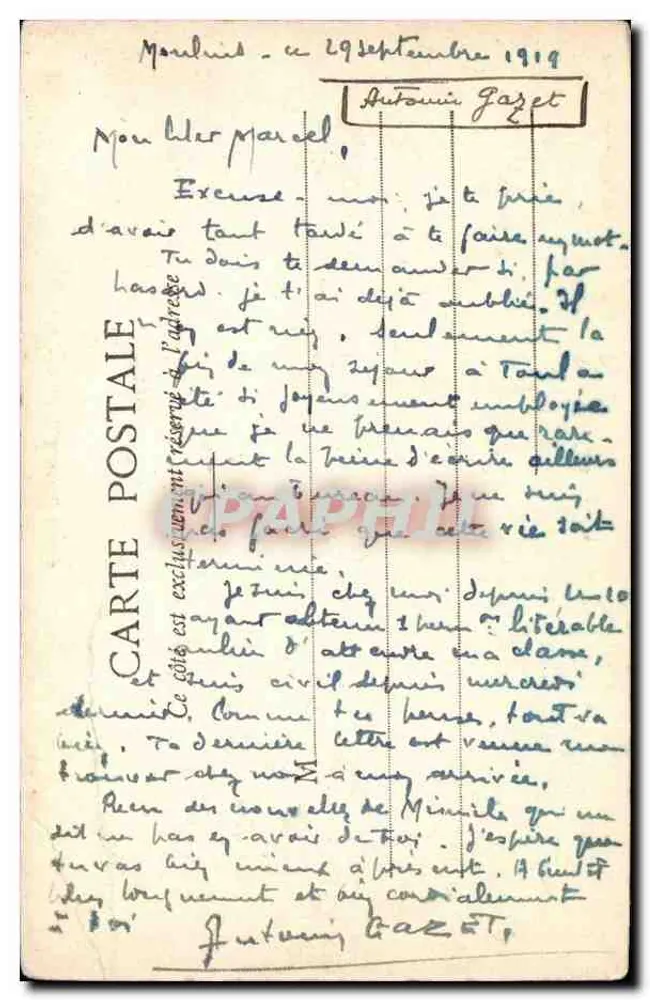 Castelo de Neuville — Bourbonnais — Mme Vve Laurent, editora, Moulins - Verso