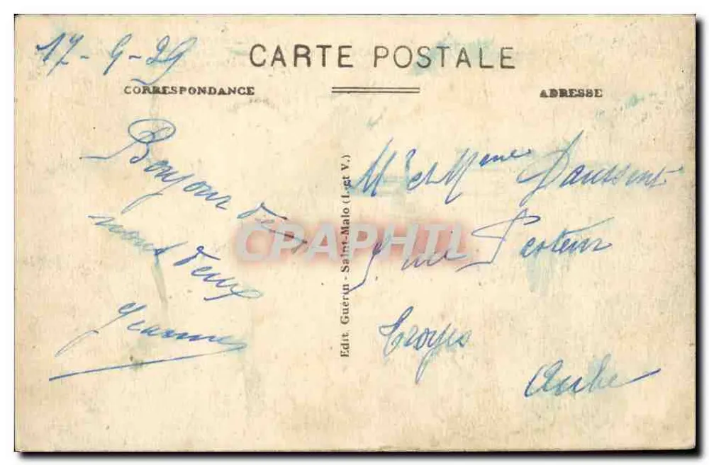 Strand des Casinos und des Grand Hotels — Paramé — Verlag Guérin-Saint-Malo (n° 4740) - Rückseite