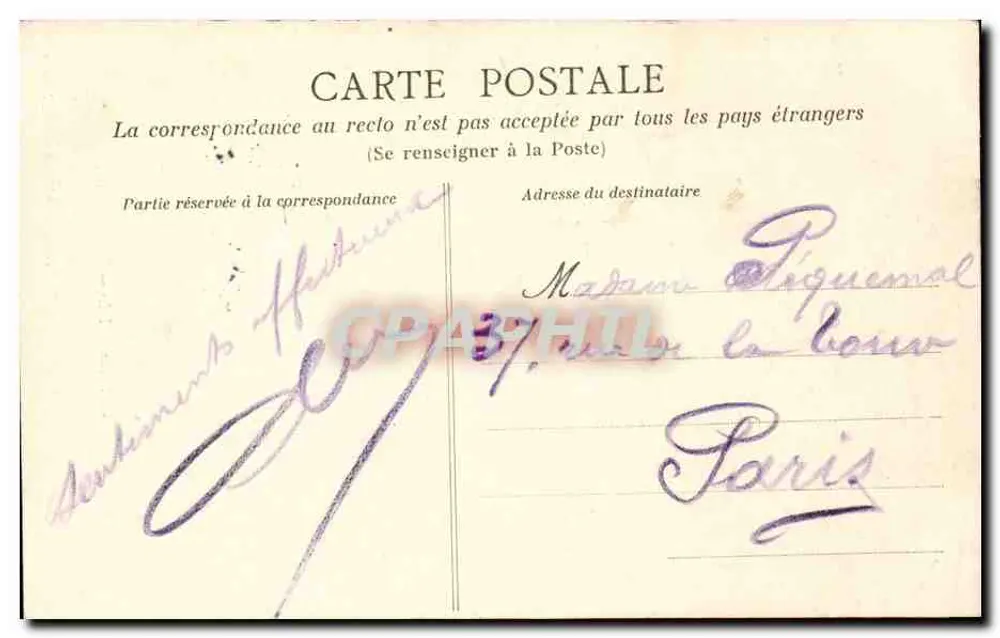 Le Pouliguen (Loire-Inf.) — Abside da igreja — Héliotypie Dugas e Cie, Nantes - Verso
