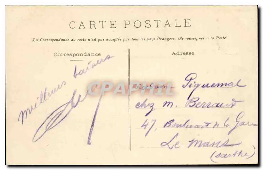 Saint-Nazaire — A Subprefeitura — Fototipo Vasselier, Nantes - Verso