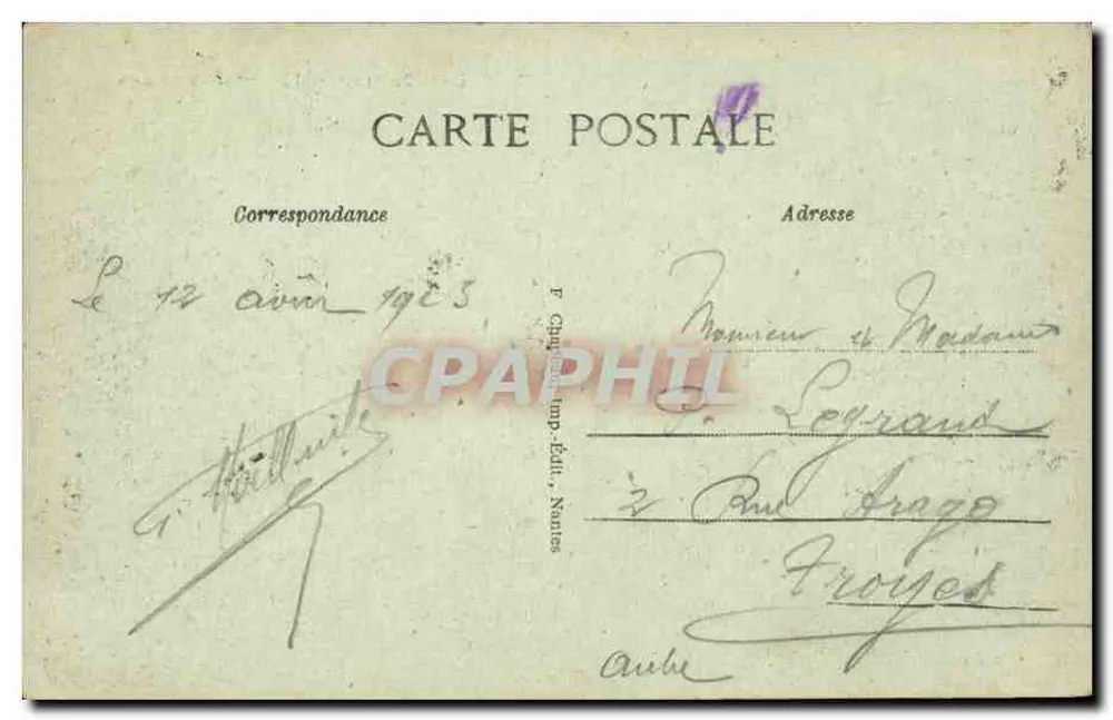 Guérande (Loire-Inf.) — Marais Salants — 6e mille - Verso
