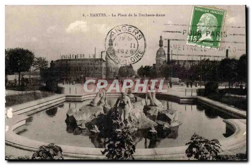 Nantes - La Place de la Duchesse-Anne — Verlag G. Barbet, n°6 - Vorderseite
