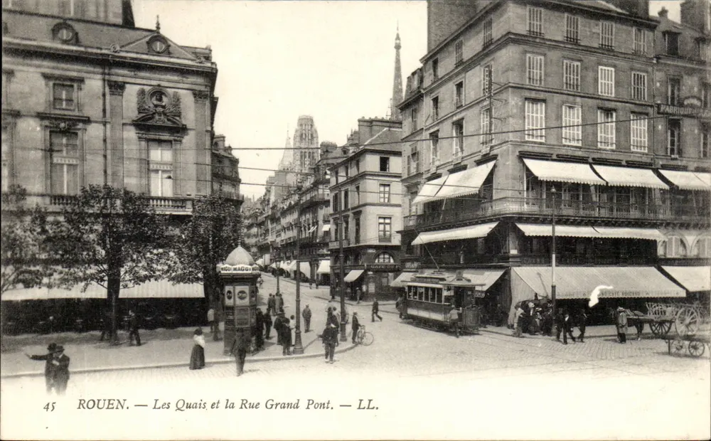 Rouen — Les Quais und Rue Grand Pont — LL. - Vorderseite