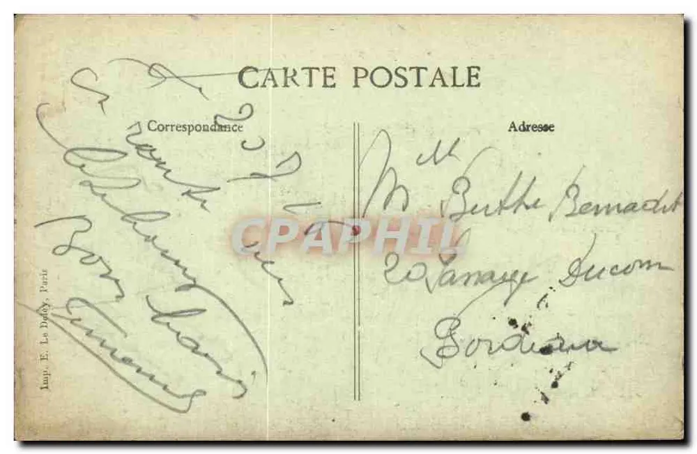 Le Havre — Neue Damm und Hafenöffnung — Verlag E. Lo Daffy, Paris, Nr. 137 - Rückseite