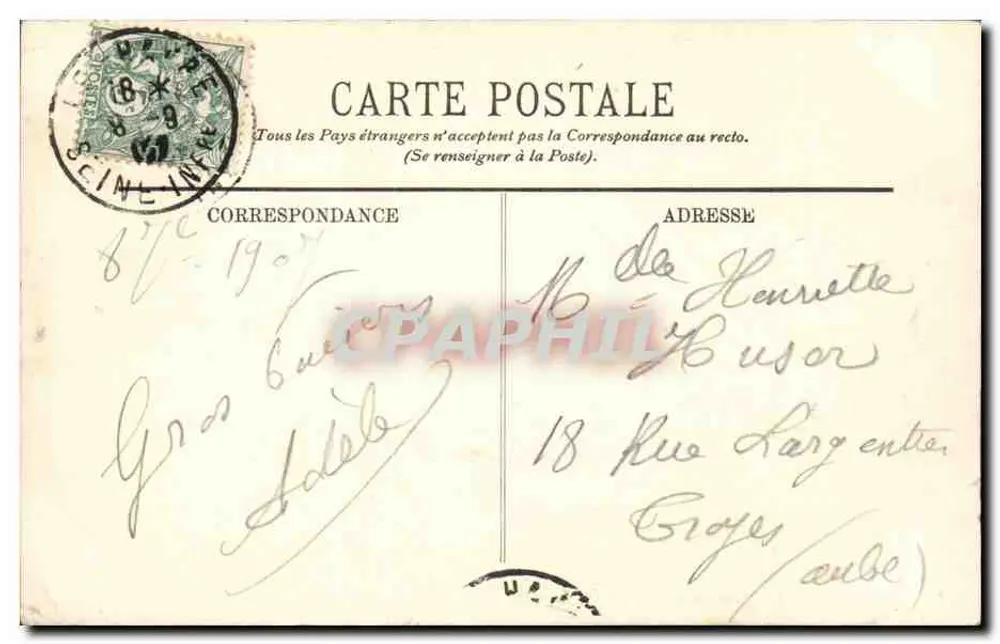 Le Havre - Vista panorâmica - Editor Léon Leclerc, n° 218 - Verso