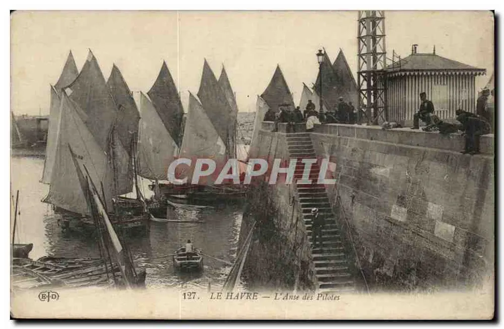 Le Havre — L'Anse des Pilotes — Editor E.F.A. n°127 - Frente