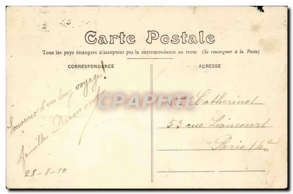 Dieppe — O Casino — Editora G. Marchand, n° 945 - Verso