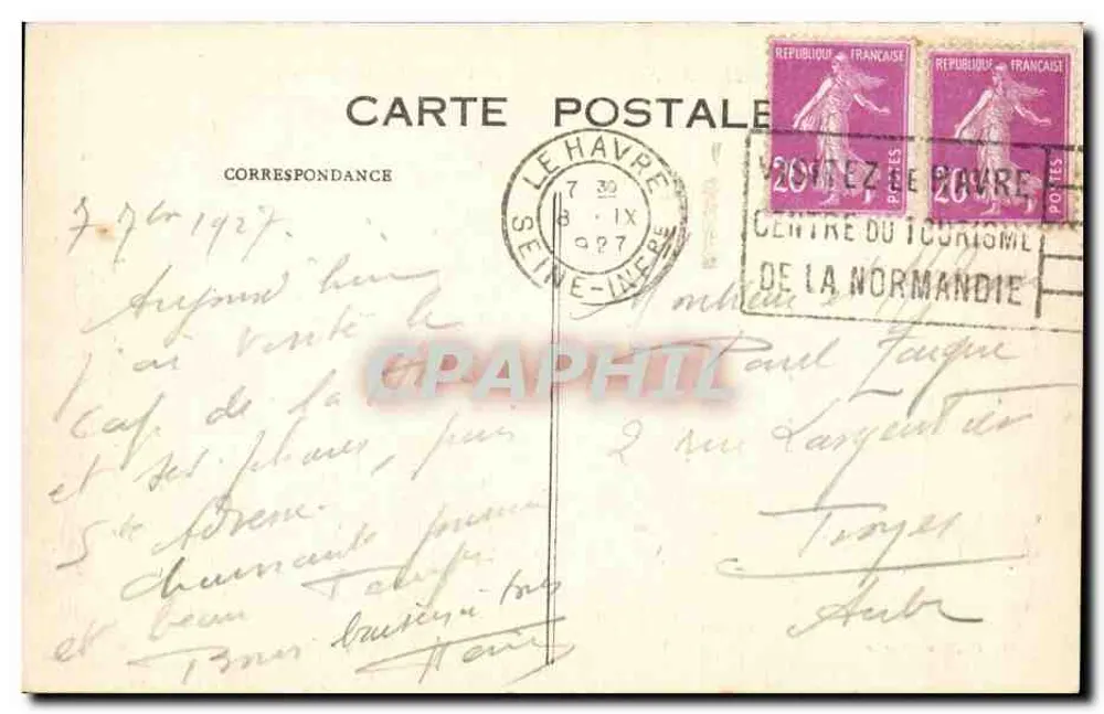 Le Havre — Boulevard Albert Ier e a Praia — G. F., Le Havre - Verso