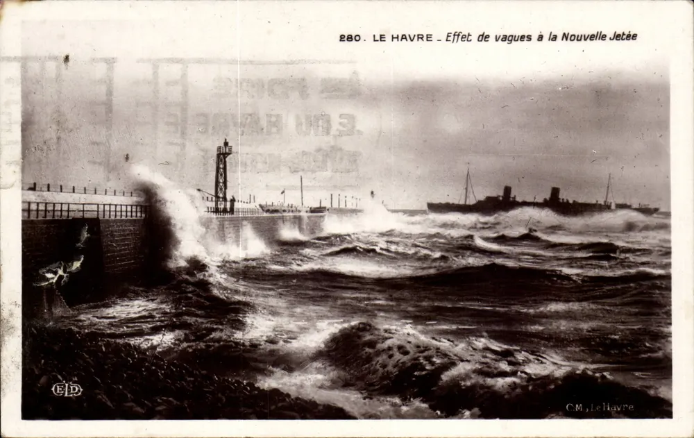 Le Havre — Effekt von Wellen an der neuen Mole — C.M., Le Havre, Nr. 280 - Vorderseite