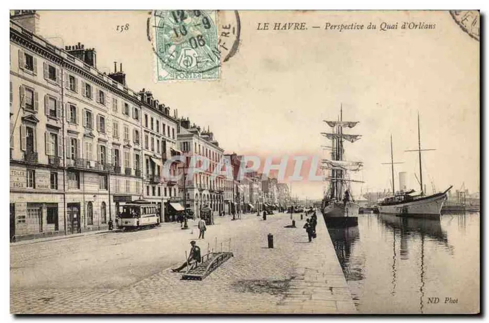 Le Havre — Perspectiva do Quai d'Orléans — ND Phot - Frente