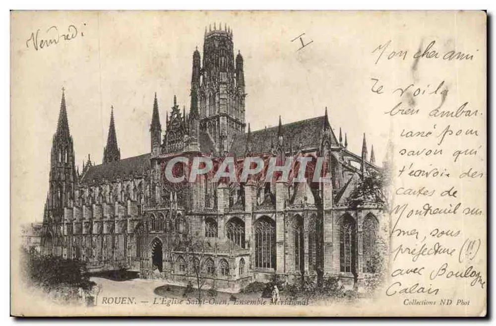 Rouen — Die Kirche Saint-Ouen, südlicher Ensemble — Collections ND Phot - Vorderseite