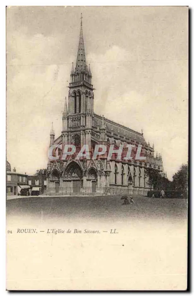 Rouen — A Igreja de Bon Secours — LL. - Frente