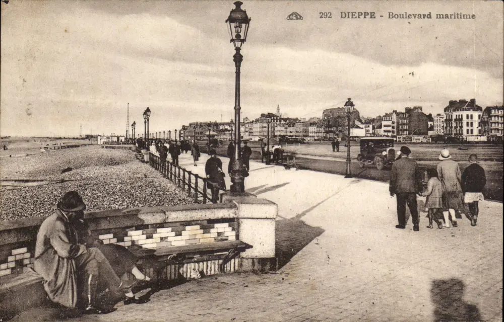 Dieppe - Boulevard marítimo — editor desconhecido, n° 292 - Frente