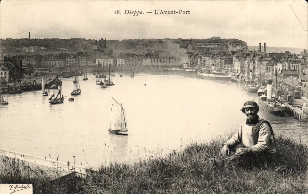 Dieppe — O Porto Antigo — G. Marchand - Frente