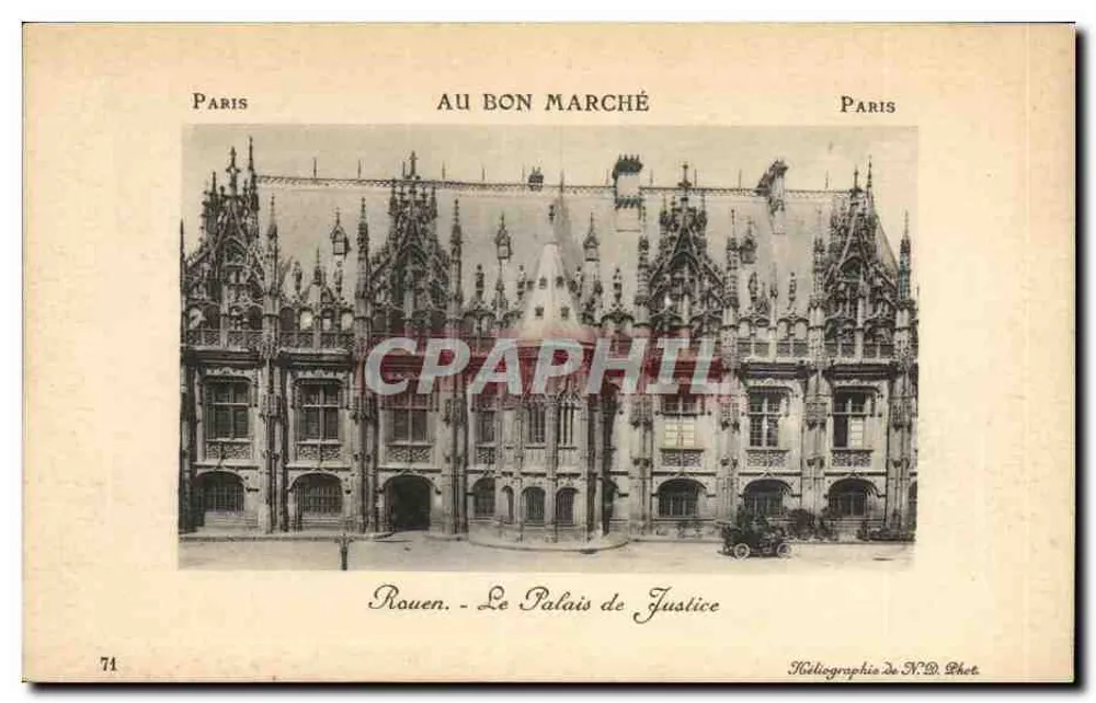 Rouen - O Palácio de Justiça — fotografia de N.D. Phet, série 71 - Frente