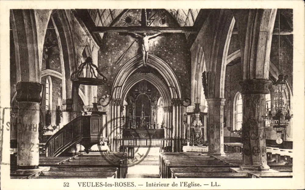 VEULES-les-ROSES — Interior da Igreja — LL. — n°52 - Frente